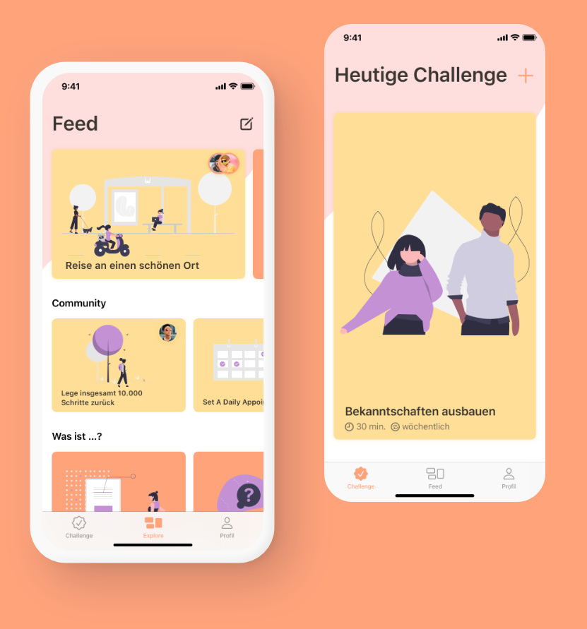 Phone Mockup with example Content