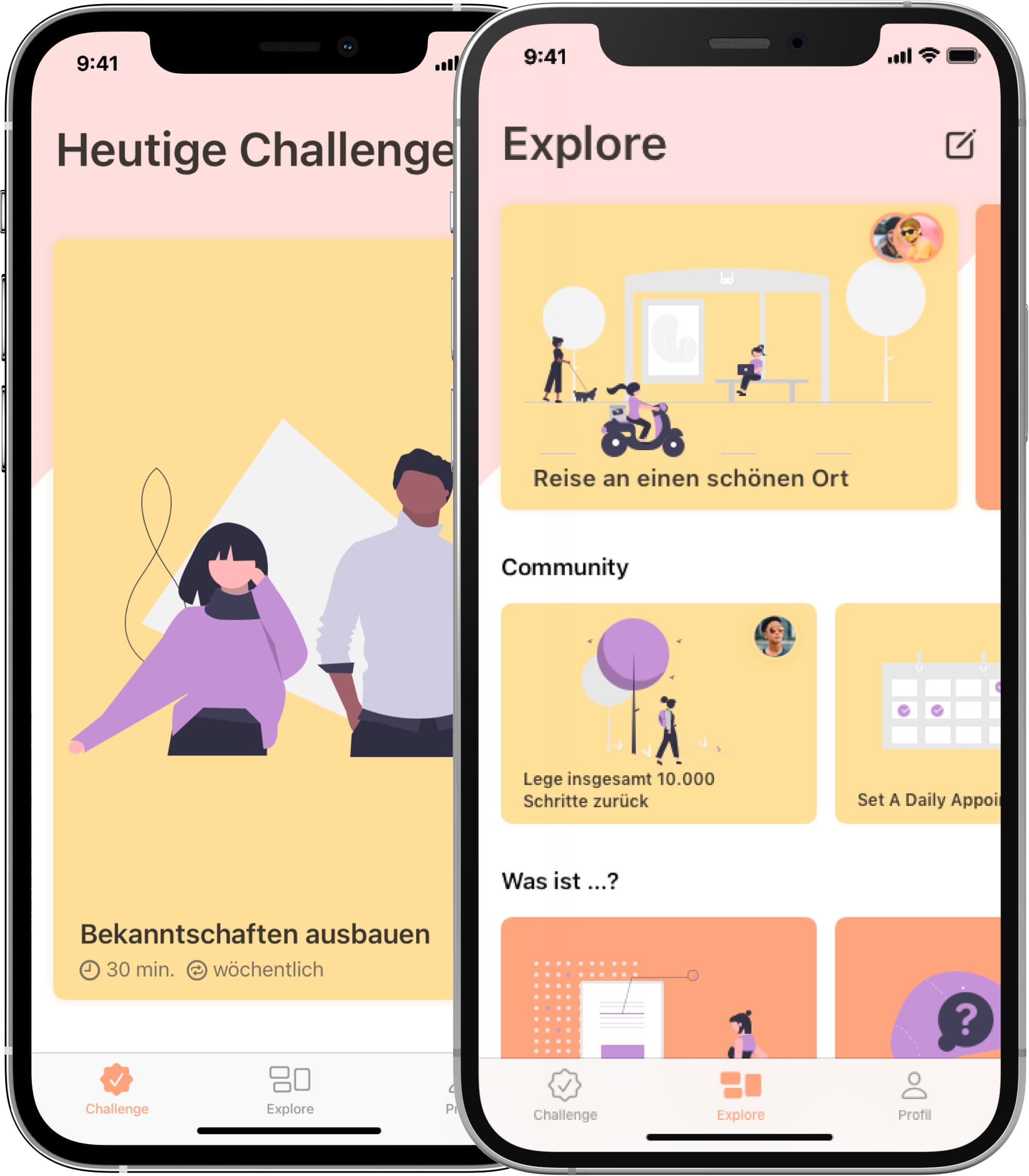 Phone Mockup with example Content
